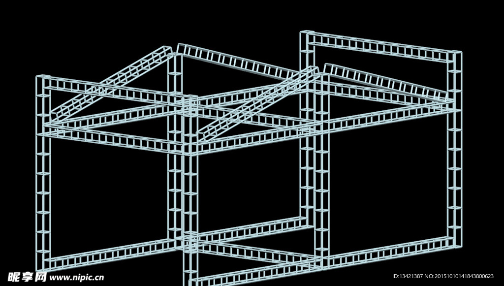 8米双开店铺桁架结构图
