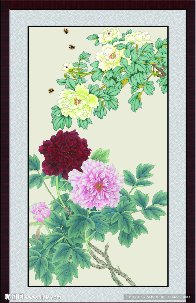 牡丹装饰画