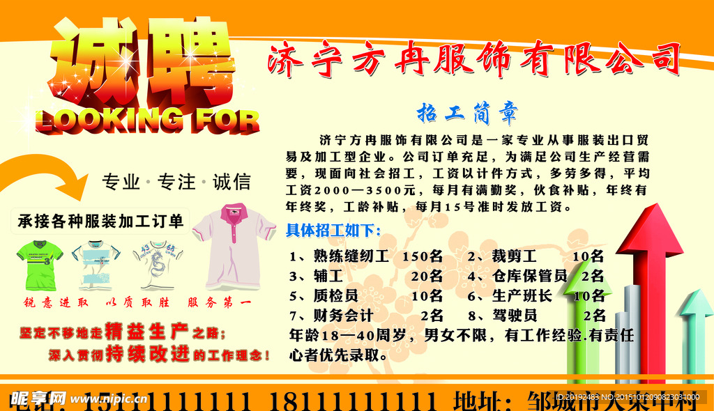 方冉服饰招聘
