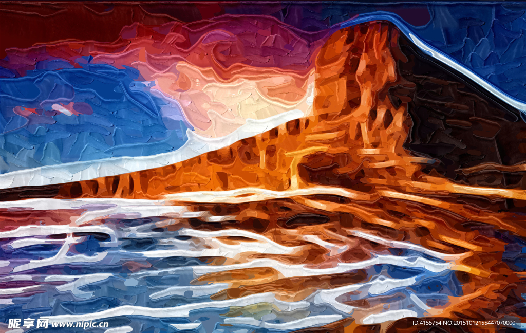 风景抽象装饰画