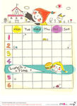 韩国手绘风格日历