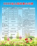 幼儿园收费公示
