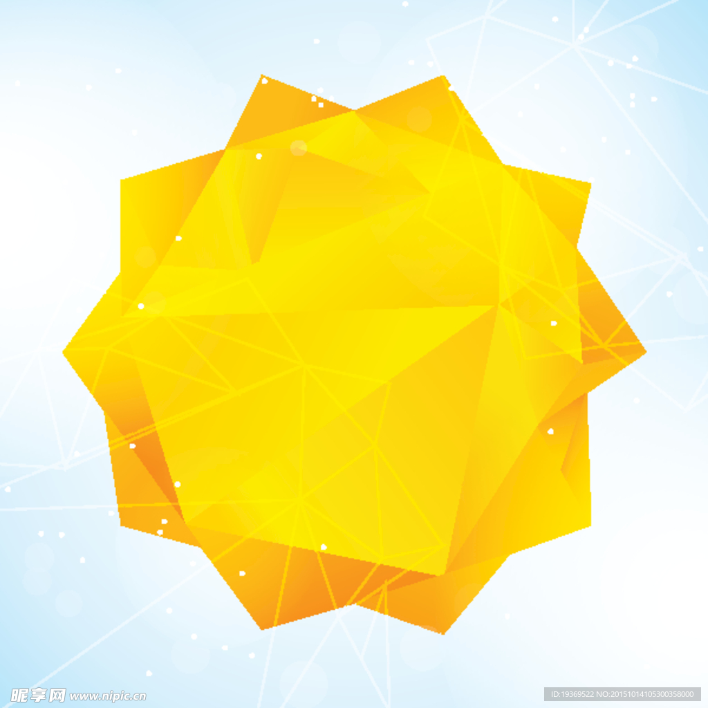 抽象几何体太阳背景矢量素材