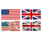 英美国旗设计矢量素材