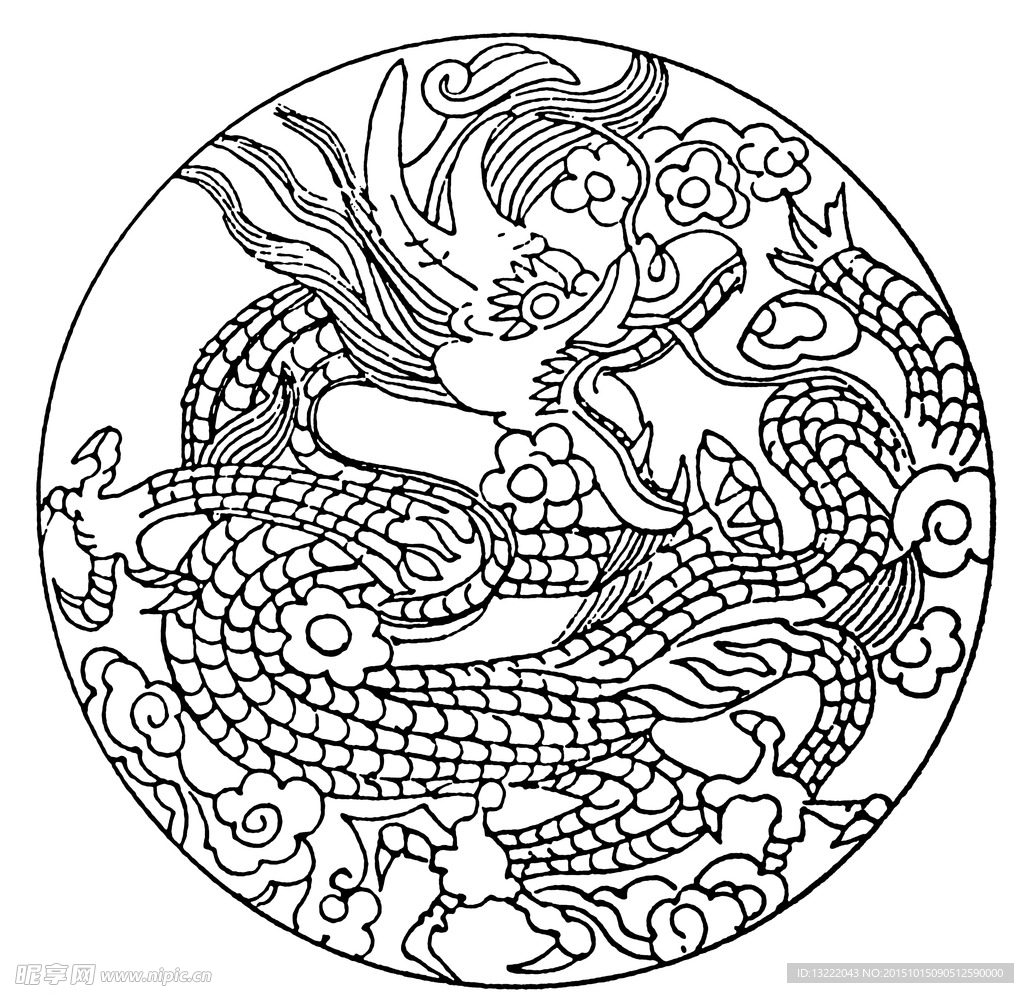 中国龙纹 古典龙纹 中国风龙纹