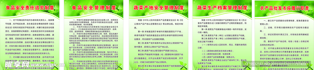 食品蔬菜安全管理制度