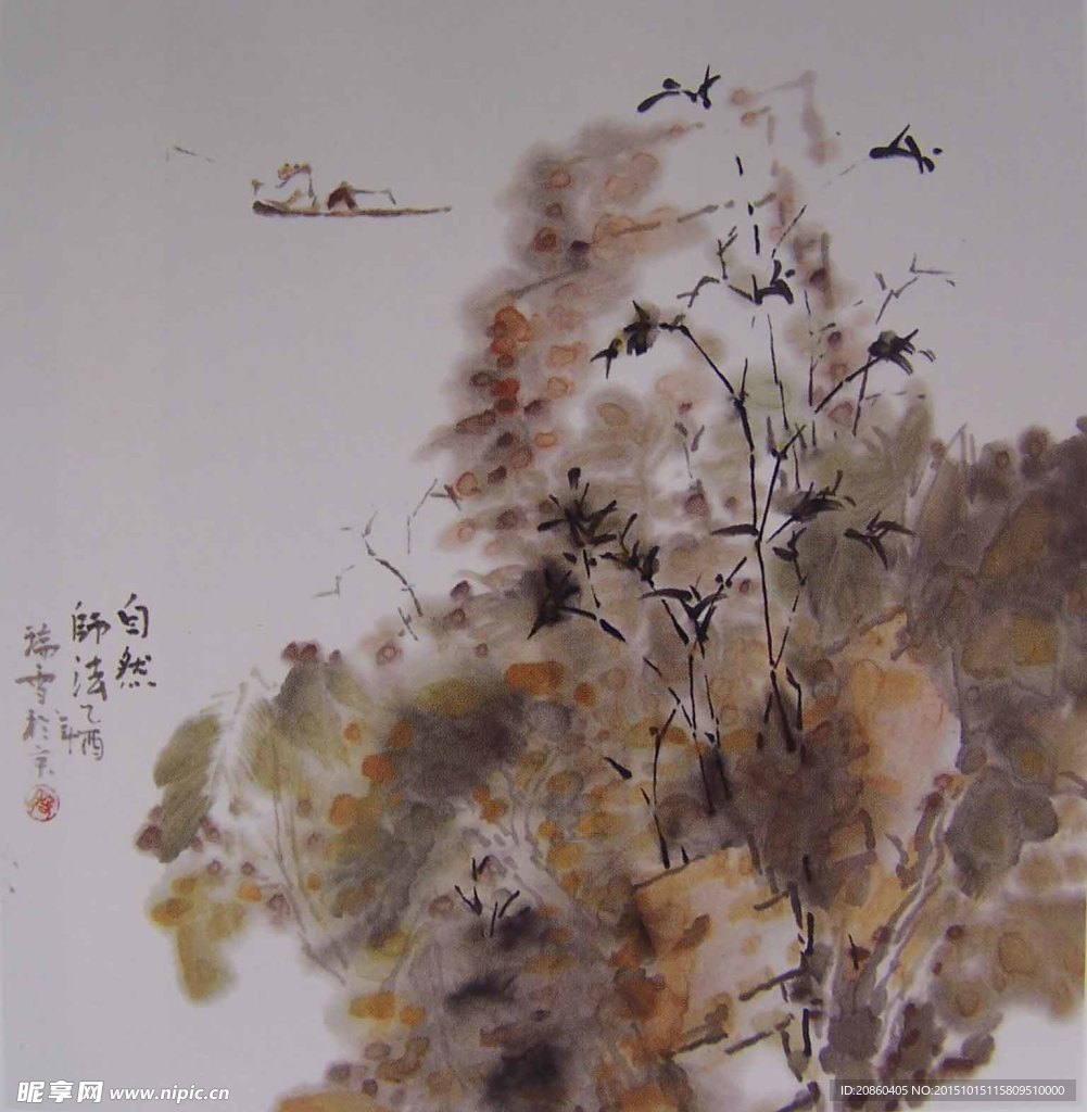 水墨画设计图__绘画书法_文化艺术_设计图库_昵图网nipic.com