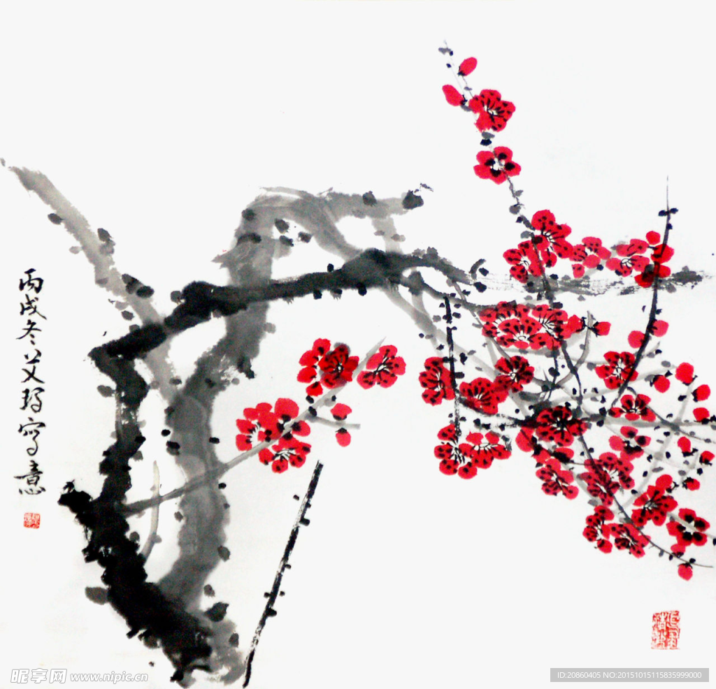 水墨梅花