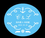 海洋风婚礼logo