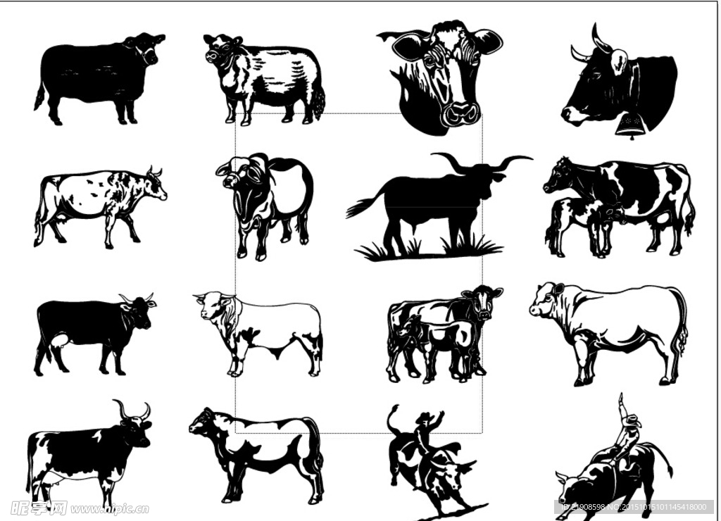 牛元素插图矢量图大全