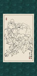 白描牡丹