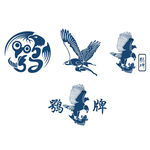 老鹰鱼线描图