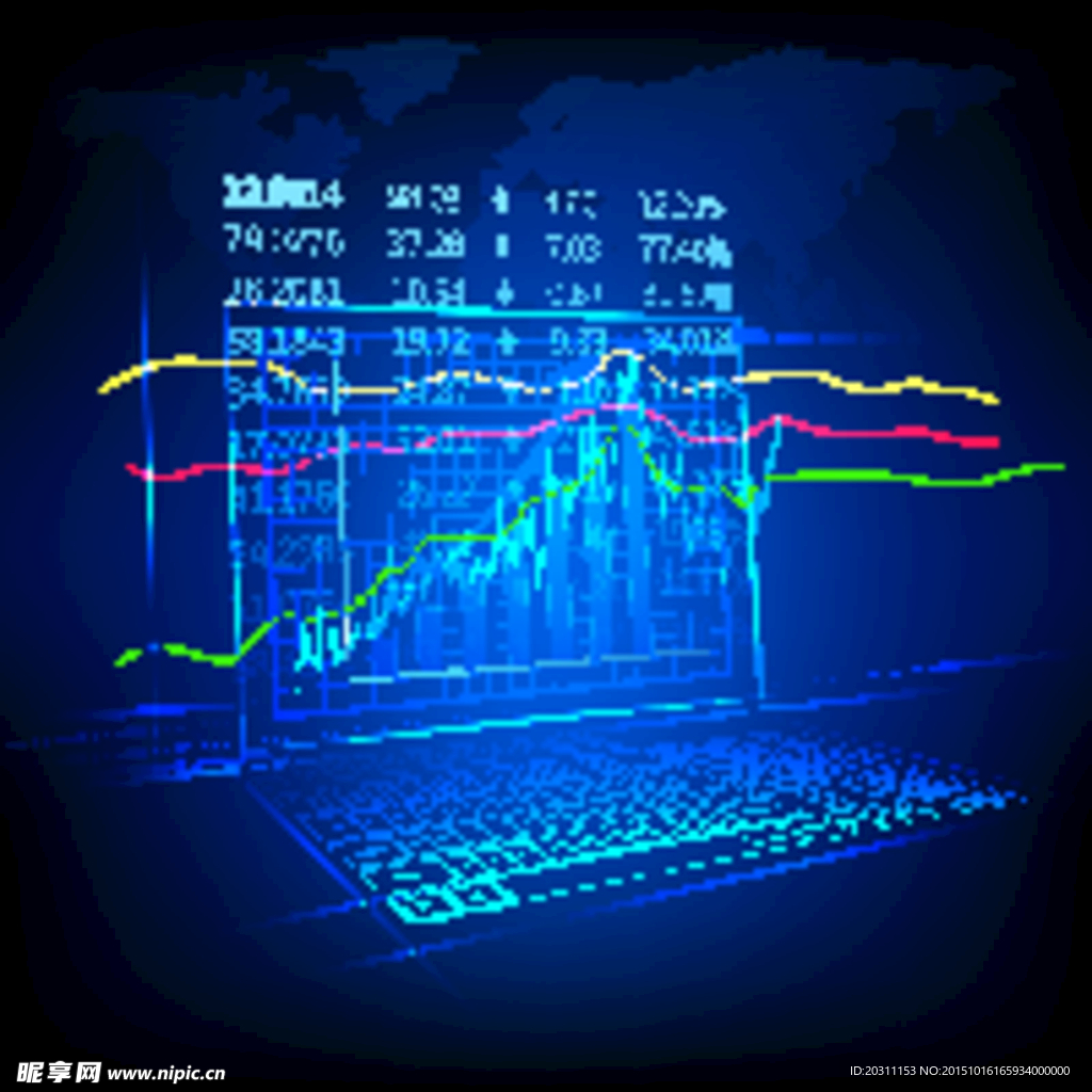 股票走势背景