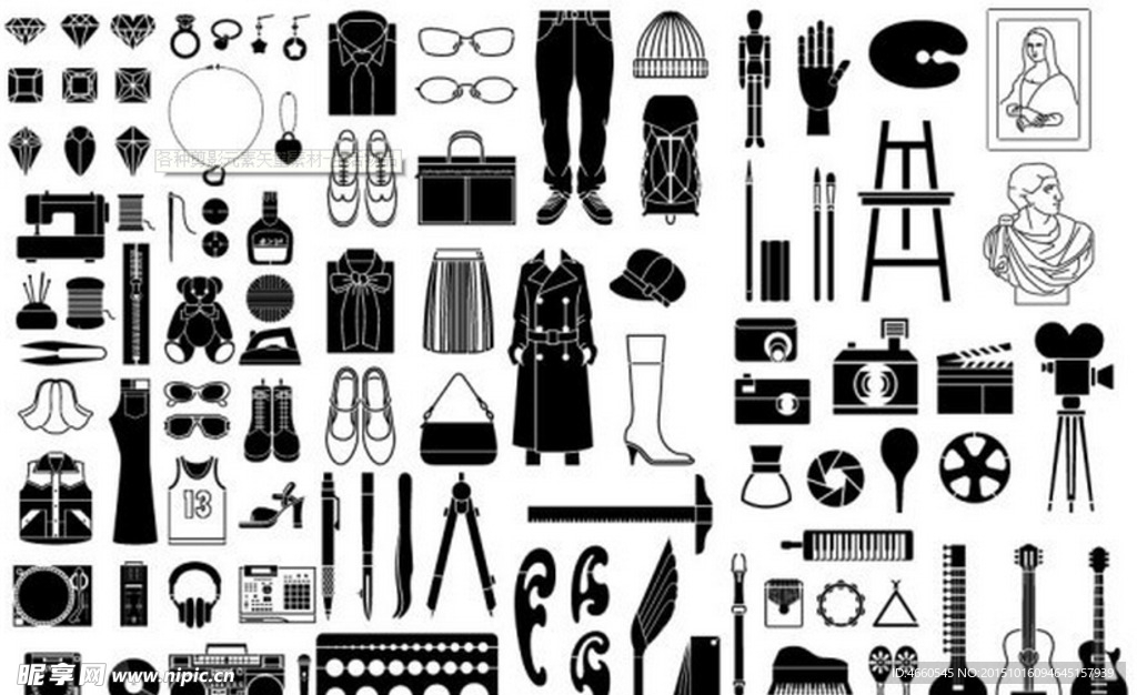 服饰用品剪影