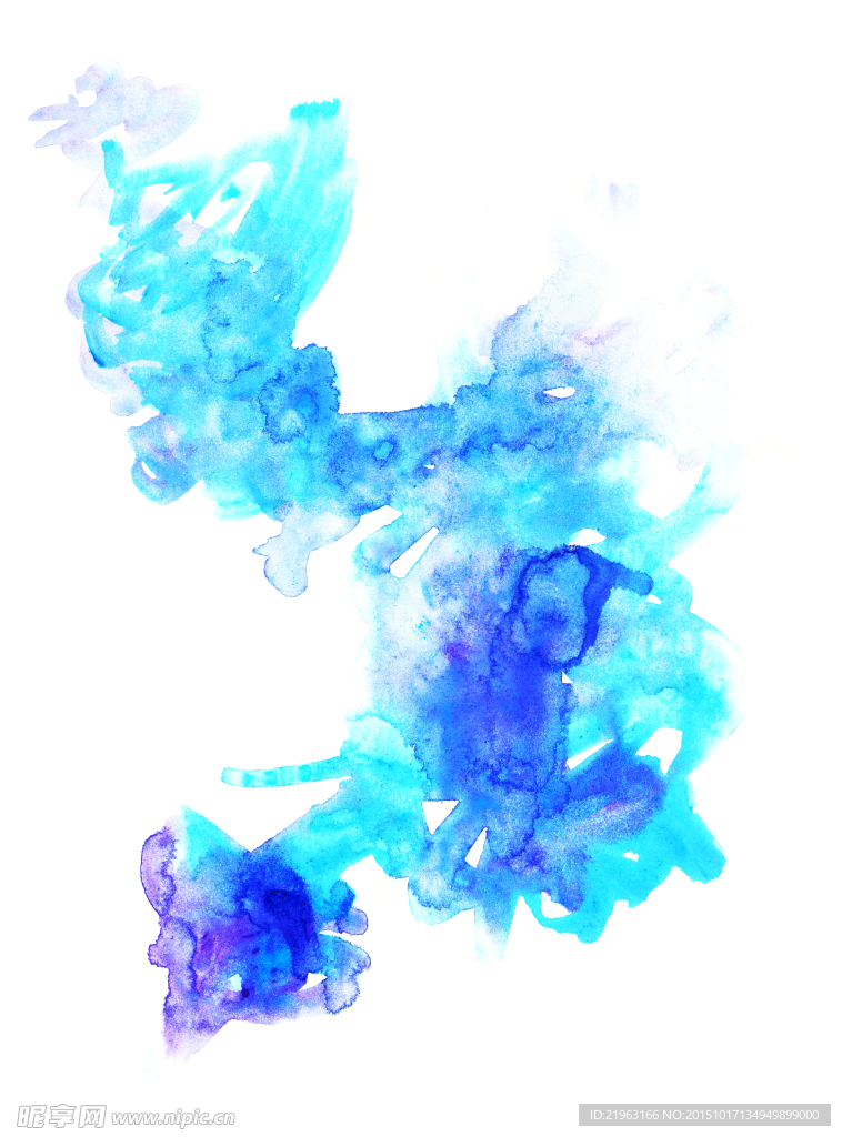 水彩蓝色
