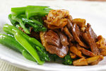 生炒菜心鸡杂