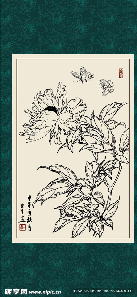 白描芍药