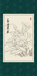 白描兰花