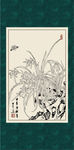 白描兰花