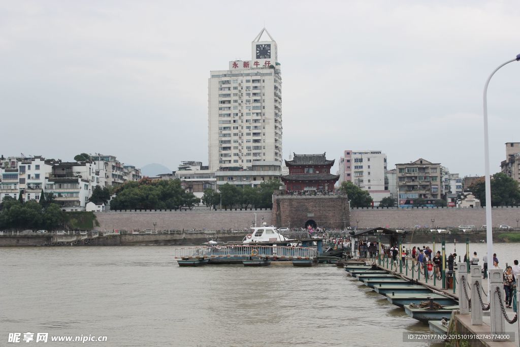 兰溪古城 浮桥