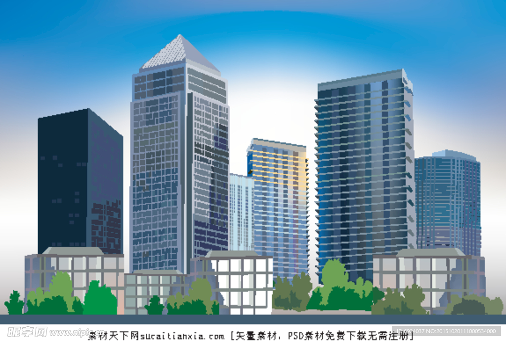 矢量 建筑 商业 背景 现代