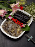 蒜烧鱼皮茄子
