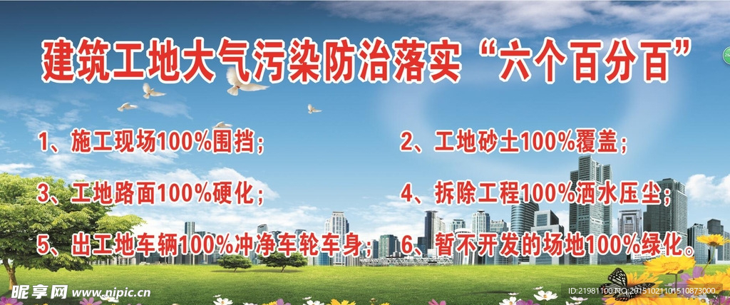 建筑工地六个百分百