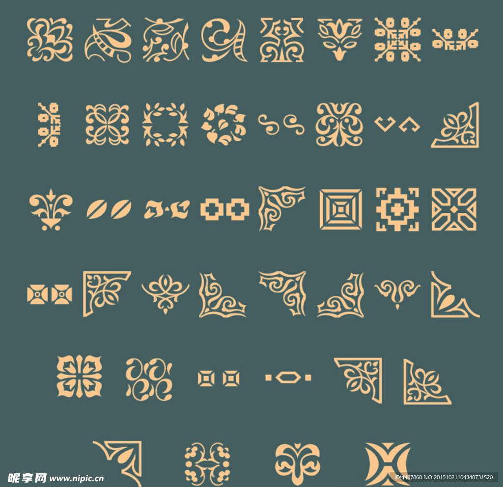 边角图案