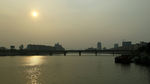 夕阳晚照 江中红阳