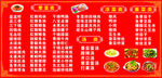 菜牌展板设计图红红火火