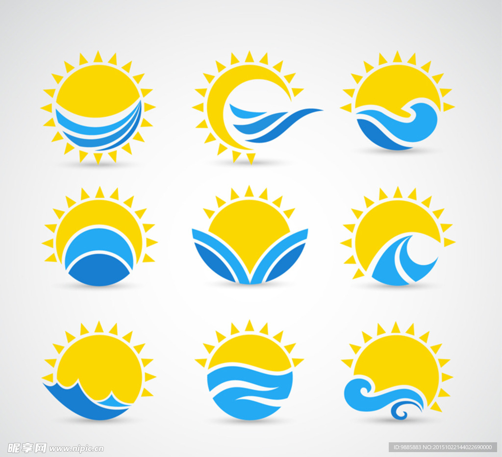 太阳海浪标志