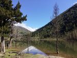 四姑娘山  蓝天白云 四川旅游