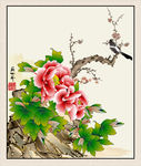 中国风工笔花鸟画图片