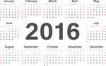2016年日历
