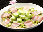 丝瓜咸肉蒸豆板