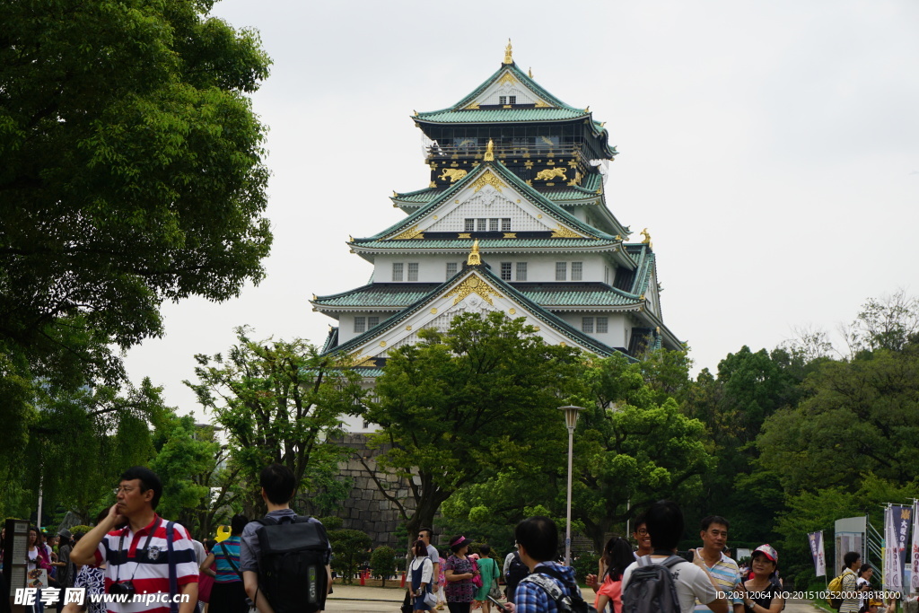 日本 大阪城 大阪城公园 天