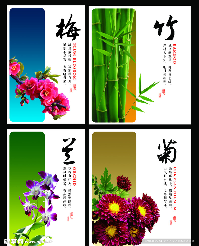 梅竹兰菊