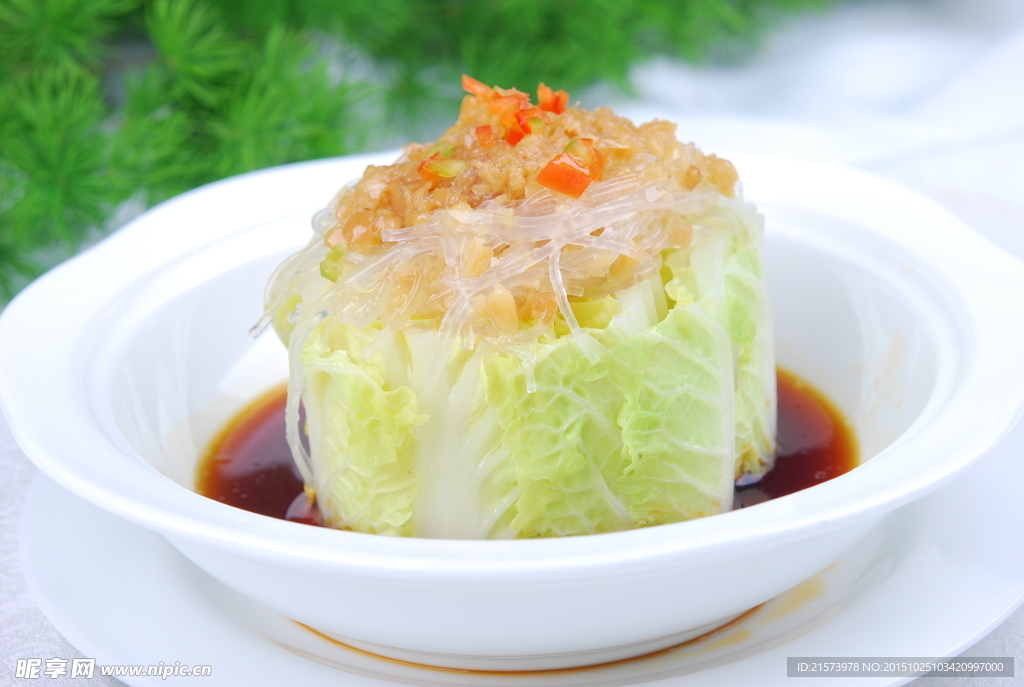 蒜茸粉丝蒸菜墩