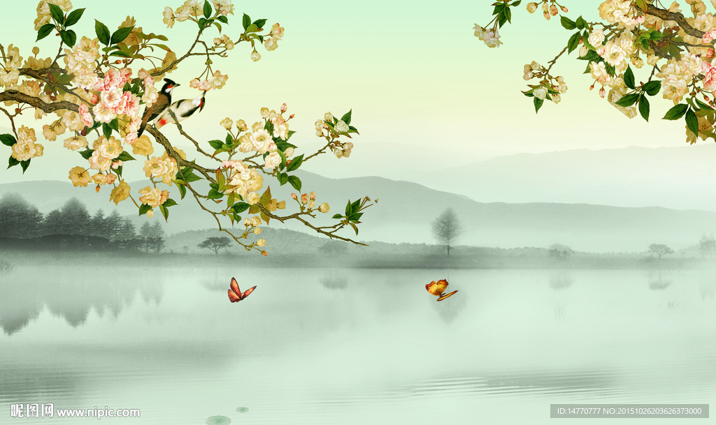 花鸟壁画