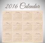 2016日历模板