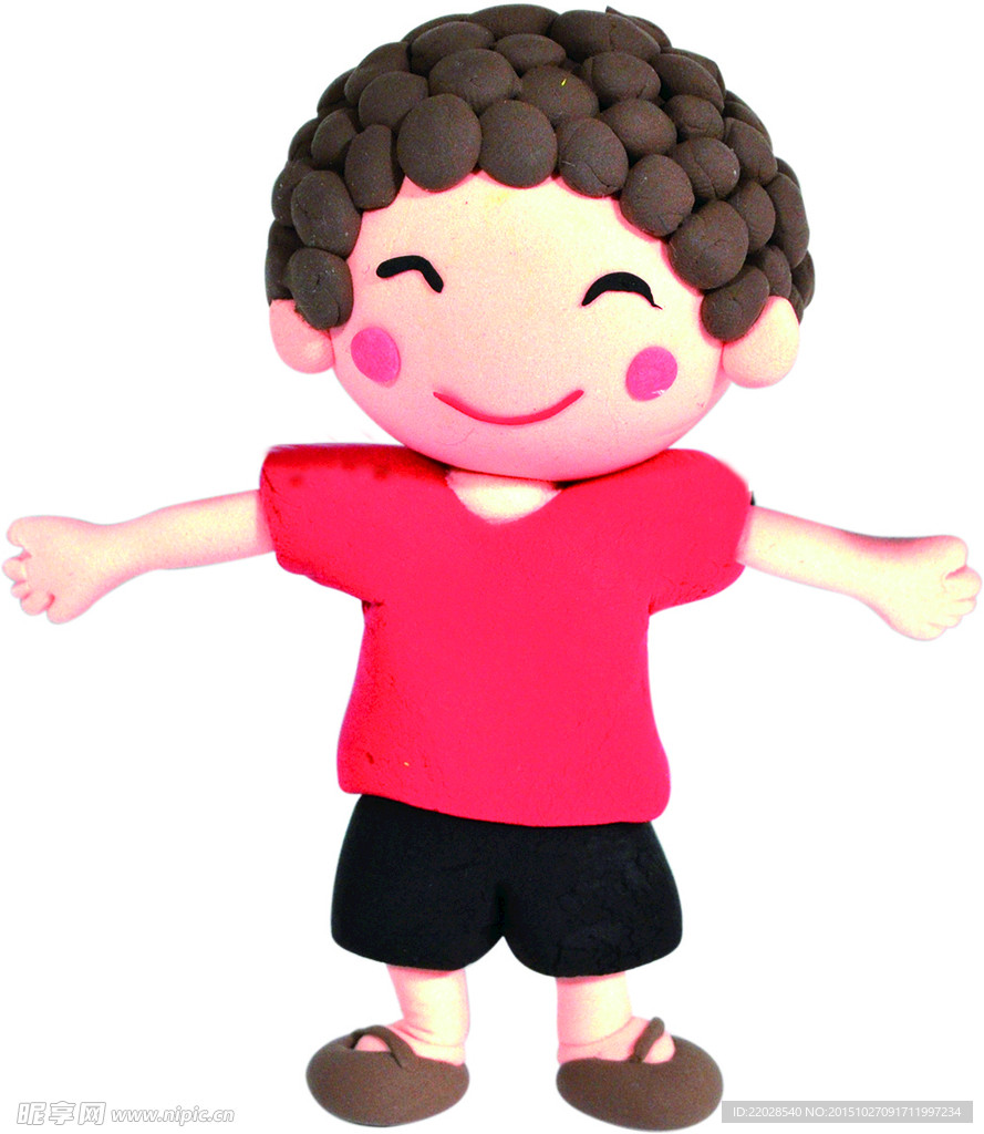 可爱 超轻粘土 小男孩 小朋友