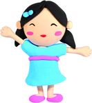 可爱 超轻粘土 小女孩 小朋友
