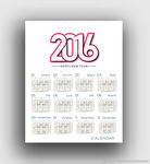 2016年历模板
