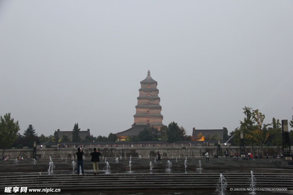 西安大慈恩寺玄奘纪念馆大雁塔