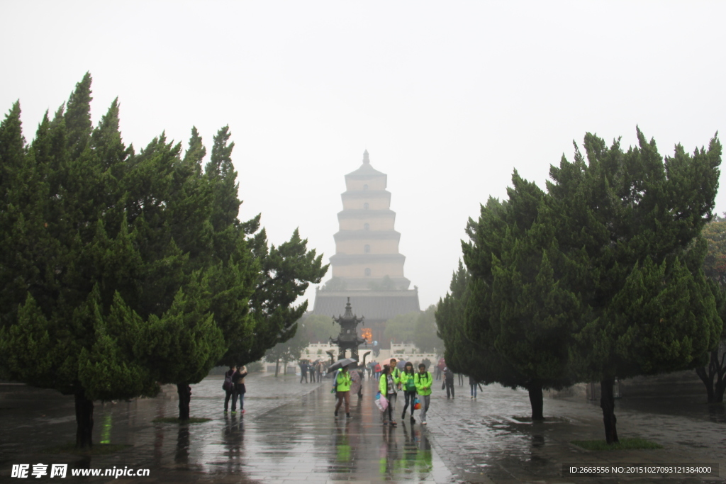 西安大慈恩寺玄奘纪念馆大雁塔