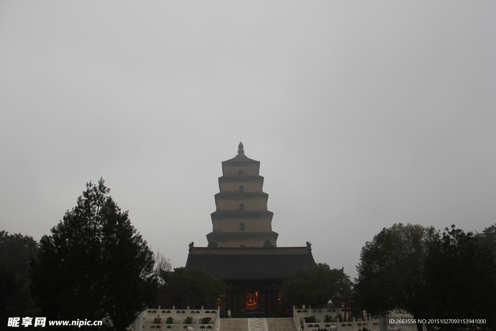 西安大慈恩寺玄奘纪念馆大雁塔