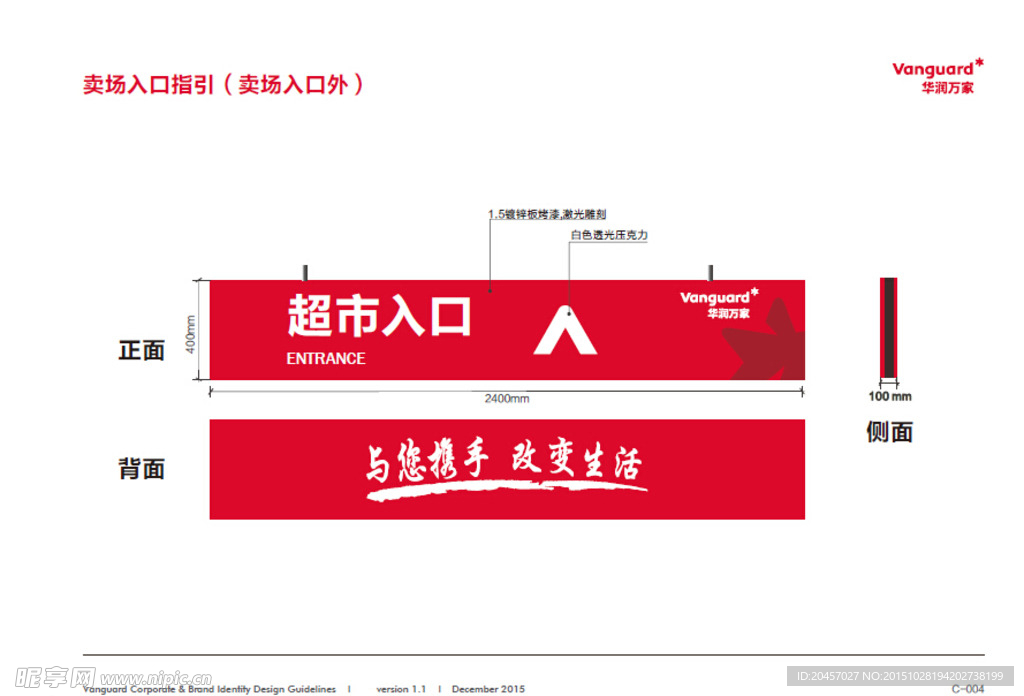 华润万家卖场入口指引