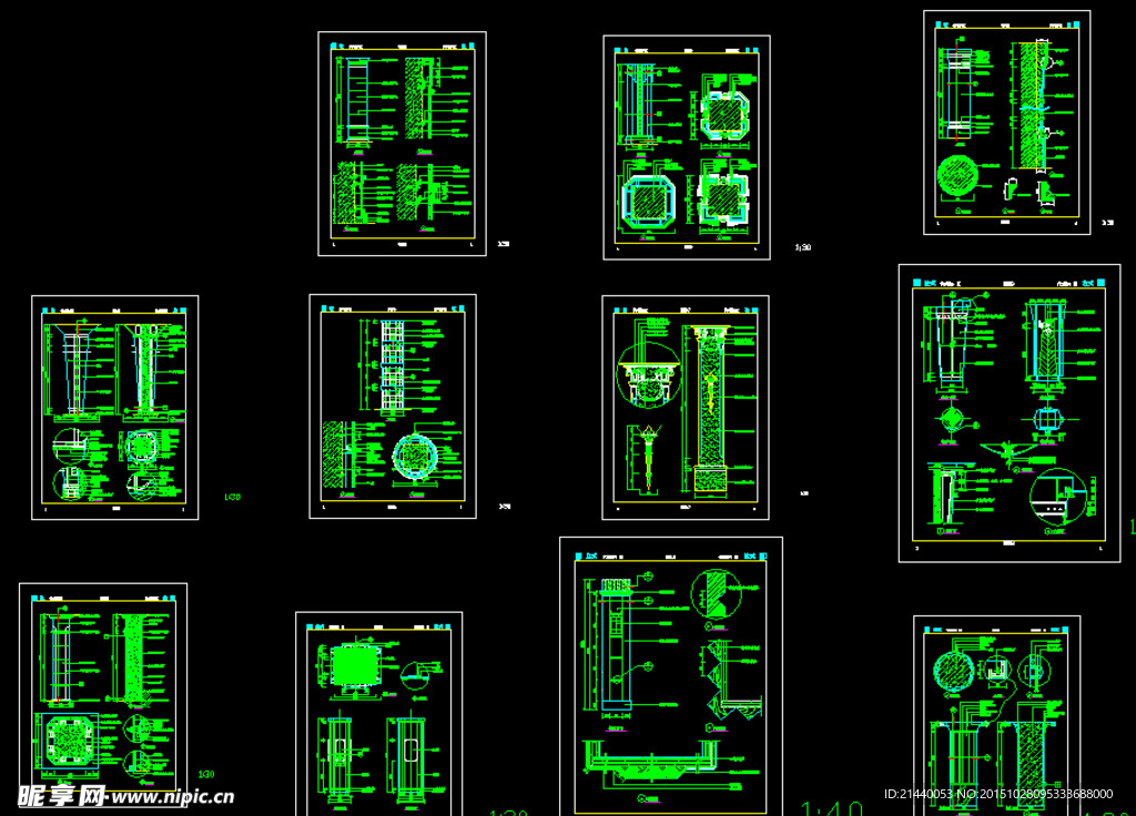柱子详图CAD