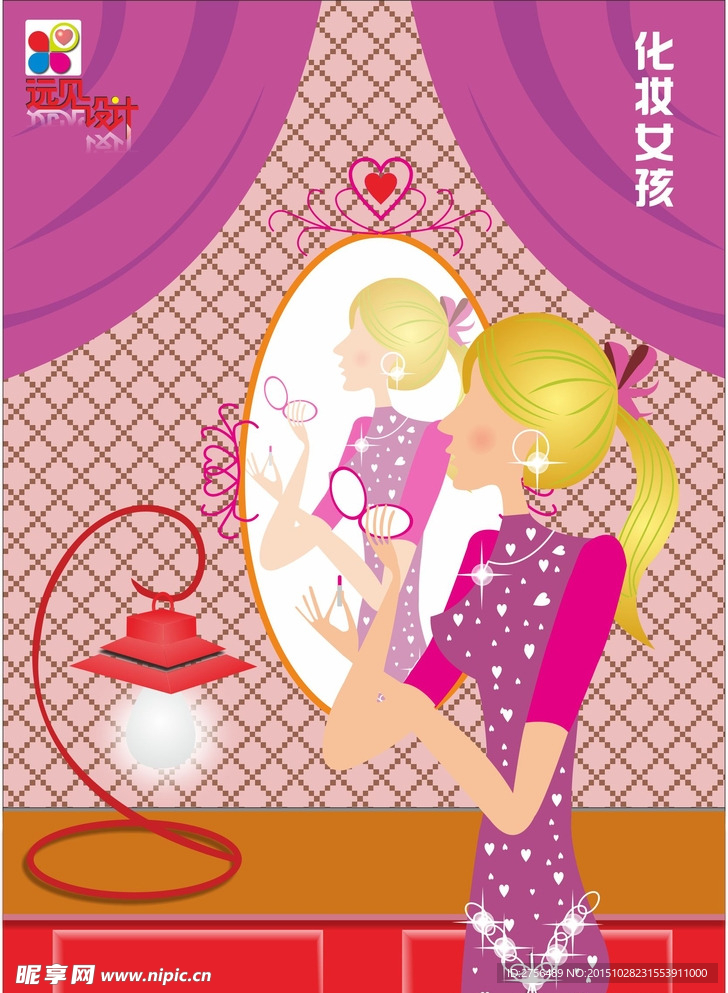 化妆女孩图片