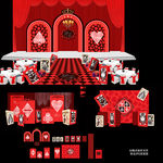 红黑扑克牌主题婚礼设计